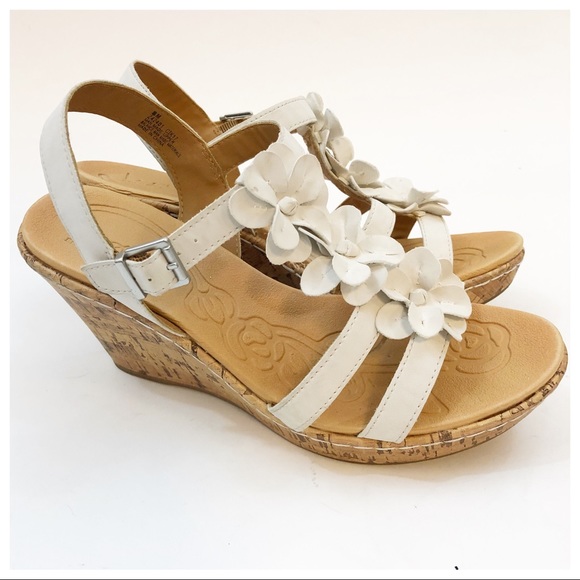 floral cork sandals
